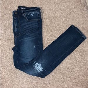 High-Waisted American Eagle Ripped Jeggings